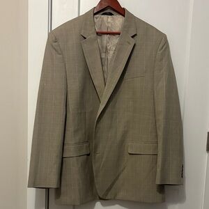 Haggar Tan Plaid Sport Coat